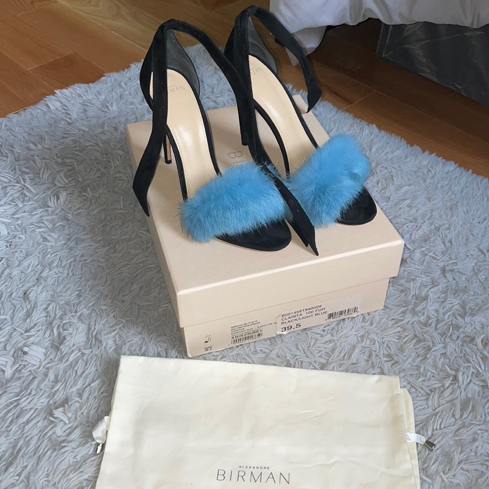 Alexandre Birman Clarita 100 Suede & Fur Sandal